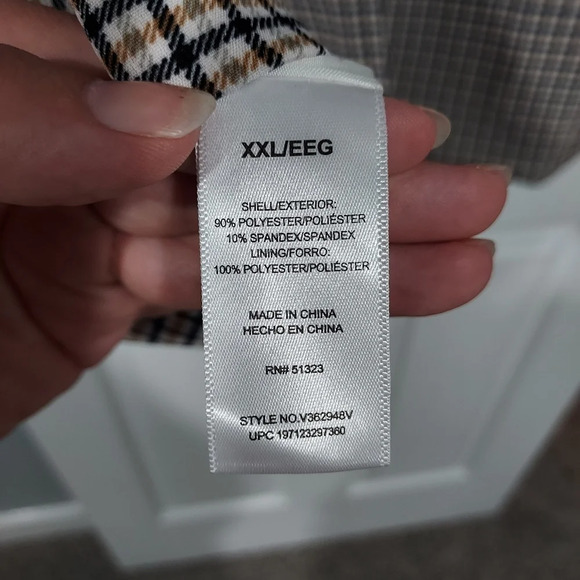 NWT Vince Camuto Brown/Black/Crew Plaid Blazer in Size XXL - Picture 16 of 16